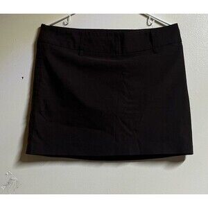 Zinc Straight Short Skirt Stretch Juniors 11 Brown Wide Waist Band Size Zipper